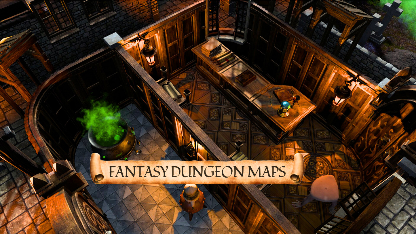 The Cursed Village Tavern & Chapel - Fantasy Battle Map for DnD & TTRPGs