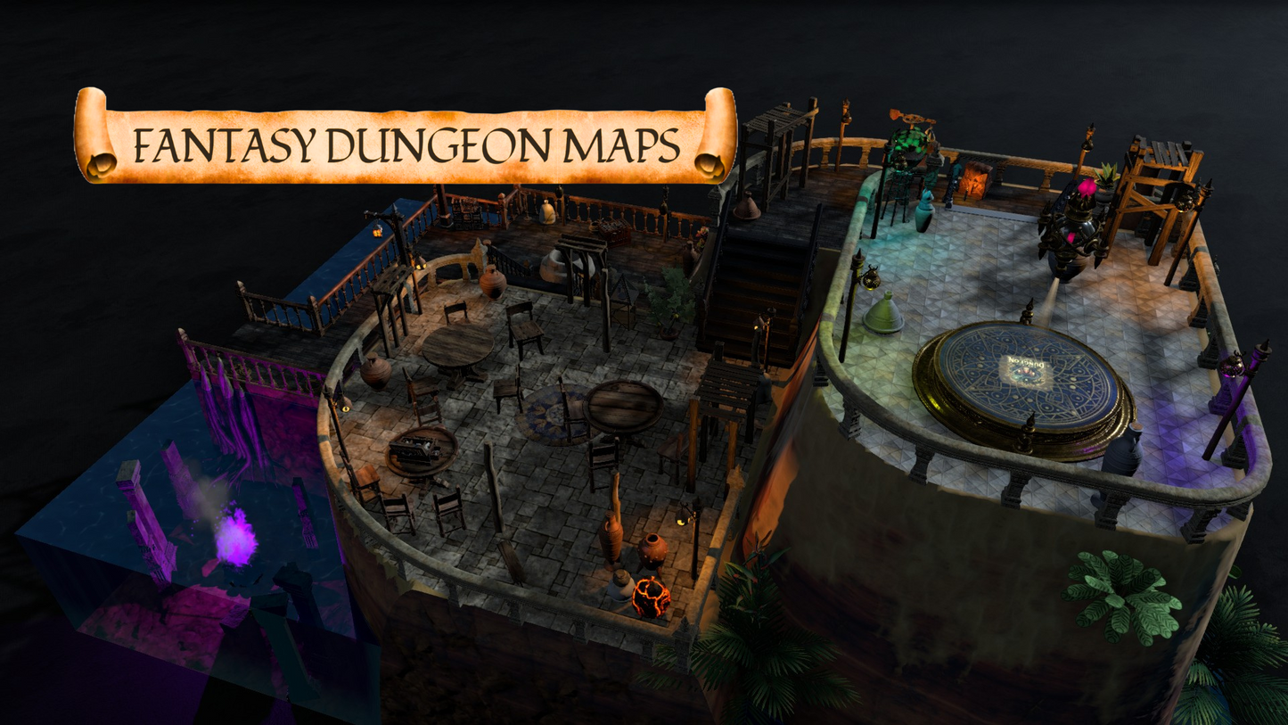 A Haven of Secrets and Shadows - Fantasy Battle Map for DnD & TTRPGs