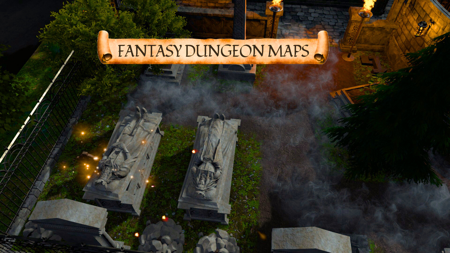 Cemetery of the Forgotten - Fantasy Battle Map for DnD & TTRPGs