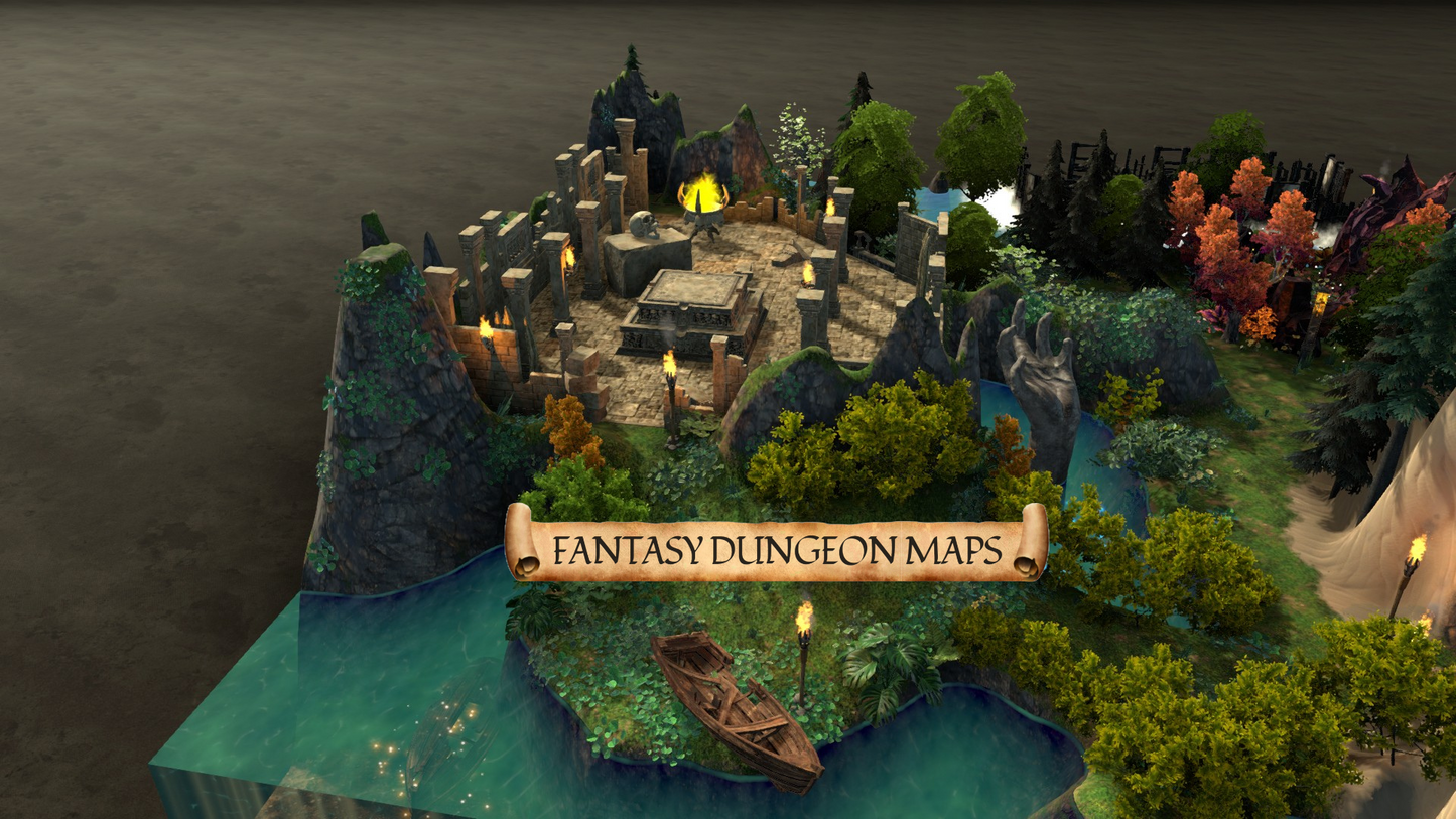 Feyblood Wilds – Fantasy DnD Battle Map | Multi-Biome TTRPG Digital Download