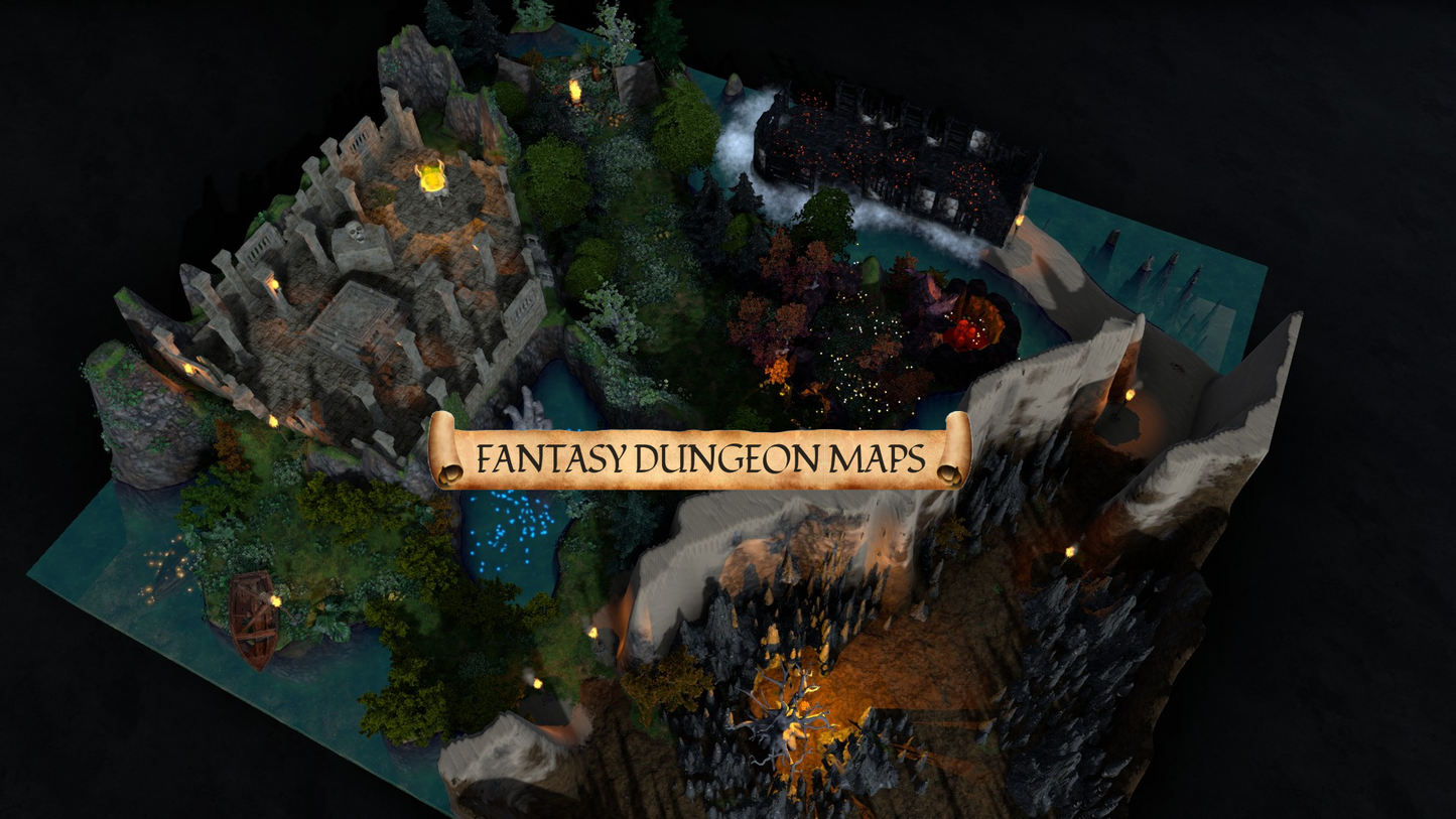 Feyblood Wilds – Fantasy DnD Battle Map | Multi-Biome TTRPG Digital Download