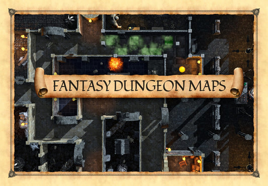 The Shadowed Crypt - Fantasy Battle Map for DnD & TTRPGs