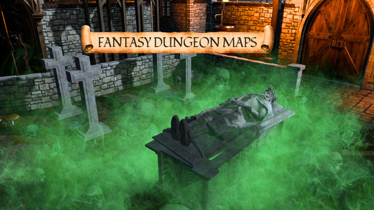 The Cursed Village Tavern & Chapel - Fantasy Battle Map for DnD & TTRPGs
