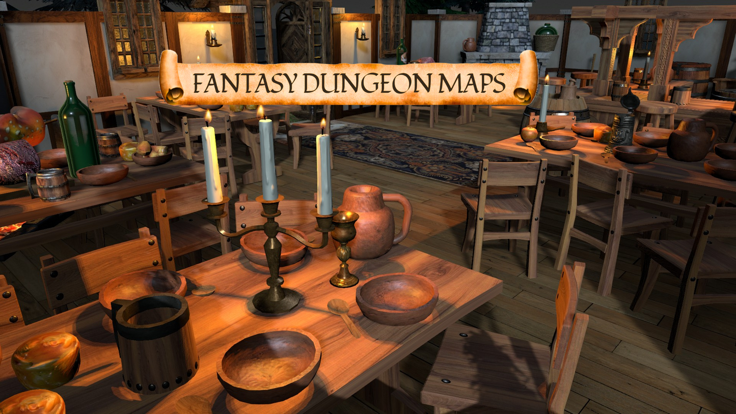 The Hearthstone Tavern - Fantasy Battle Map for DnD & TTRPGs