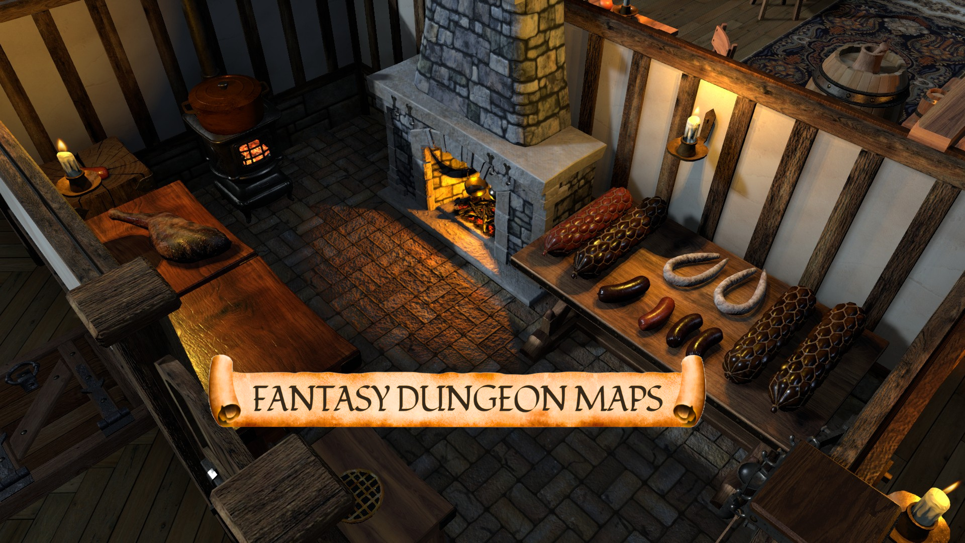 The Hearthstone Tavern - Fantasy Battle Map for DnD & TTRPGs