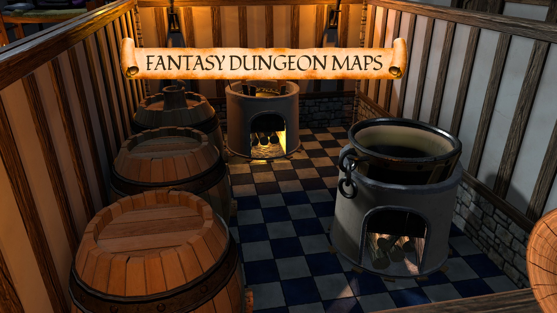 The Hearthstone Tavern - Fantasy Battle Map for DnD & TTRPGs