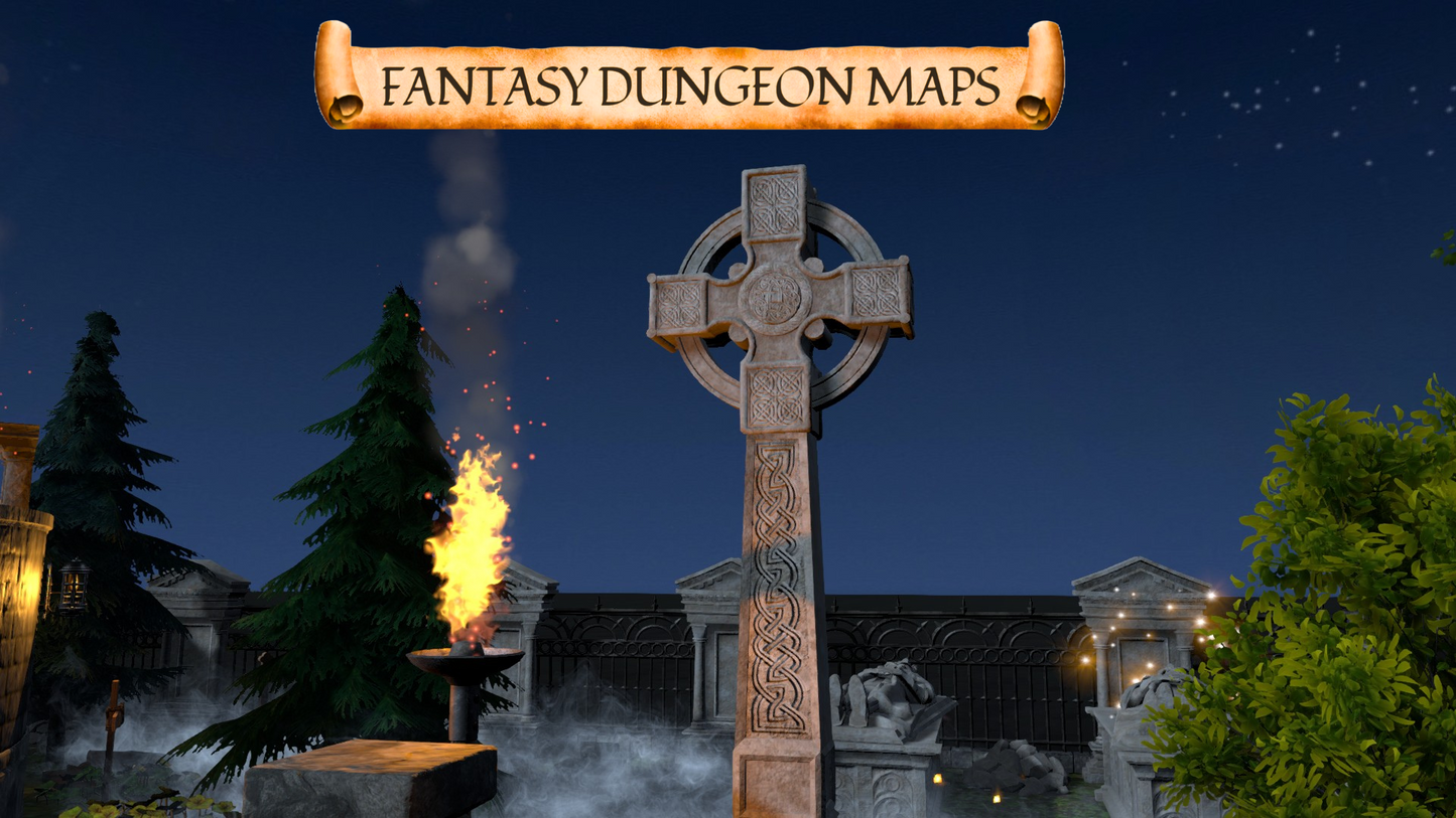 Cemetery of the Forgotten - Fantasy Battle Map for DnD & TTRPGs