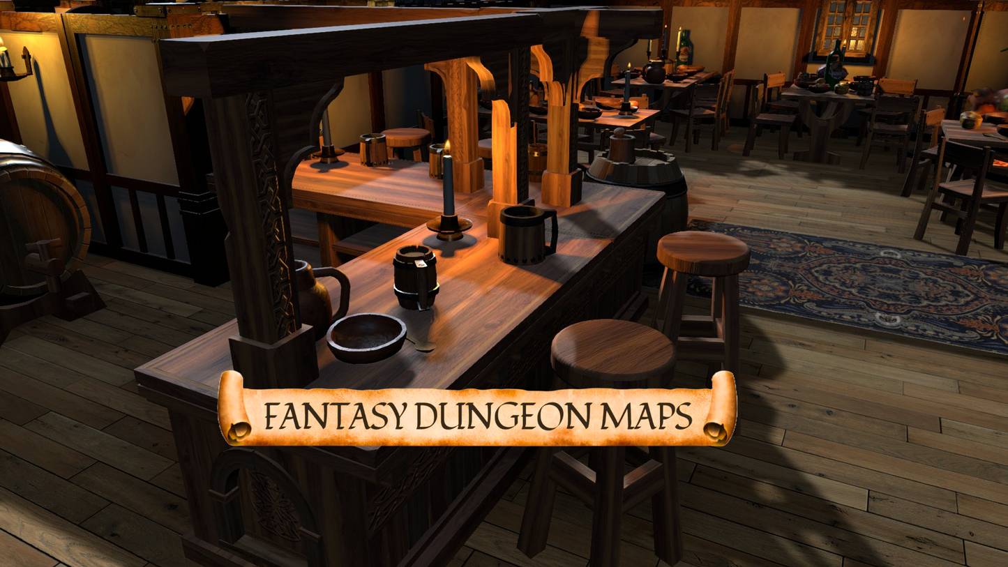The Hearthstone Tavern - Fantasy Battle Map for DnD & TTRPGs