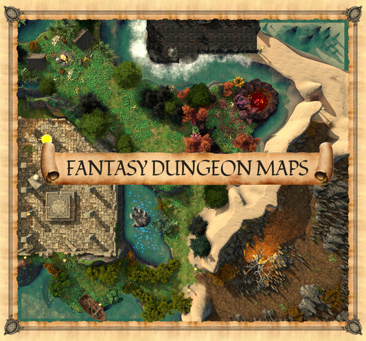 Feyblood Wilds – Fantasy DnD Battle Map | Multi-Biome TTRPG Digital Download