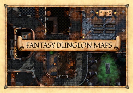 The Cursed Village Tavern & Chapel - Fantasy Battle Map for DnD & TTRPGs